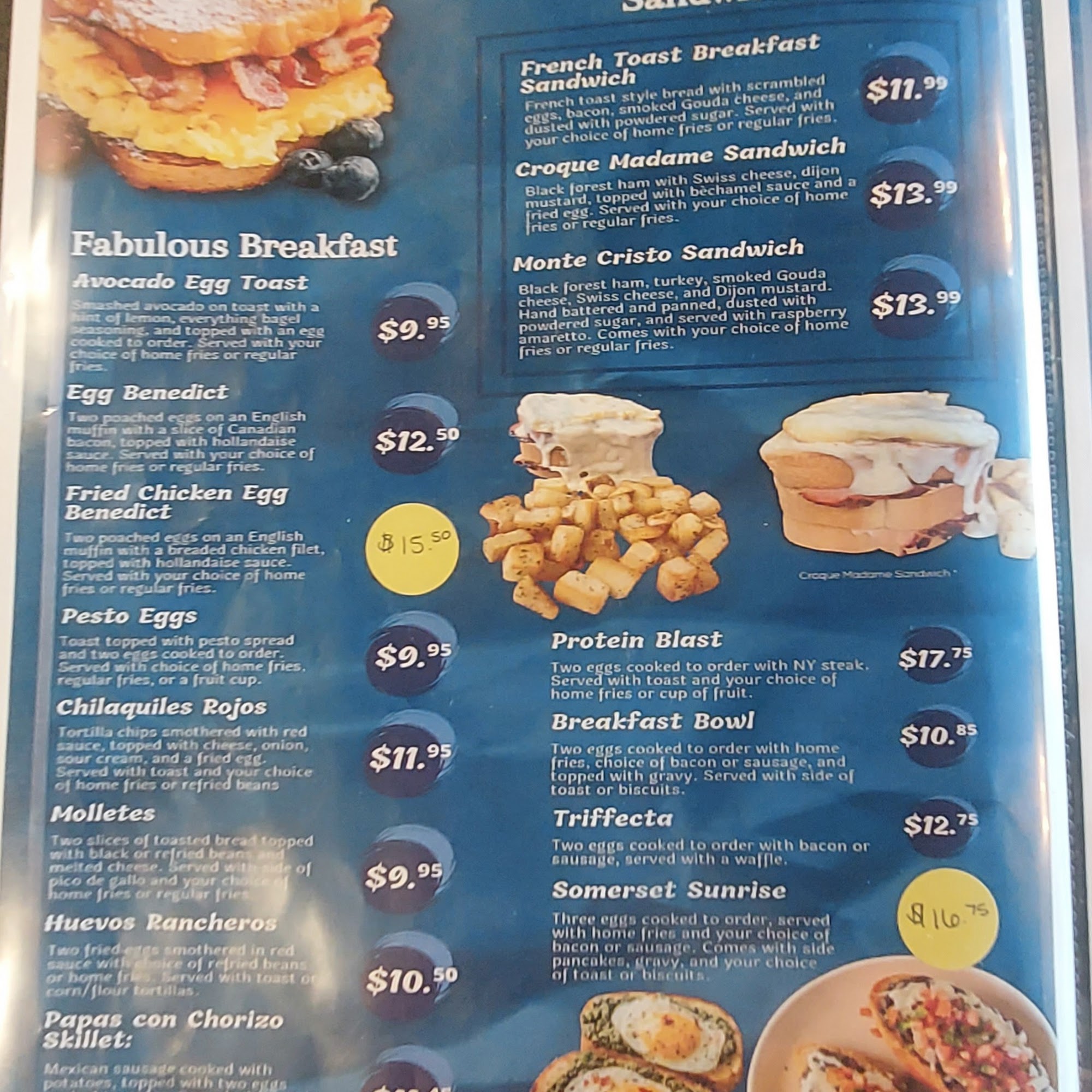 I Love You A Brunch Menu