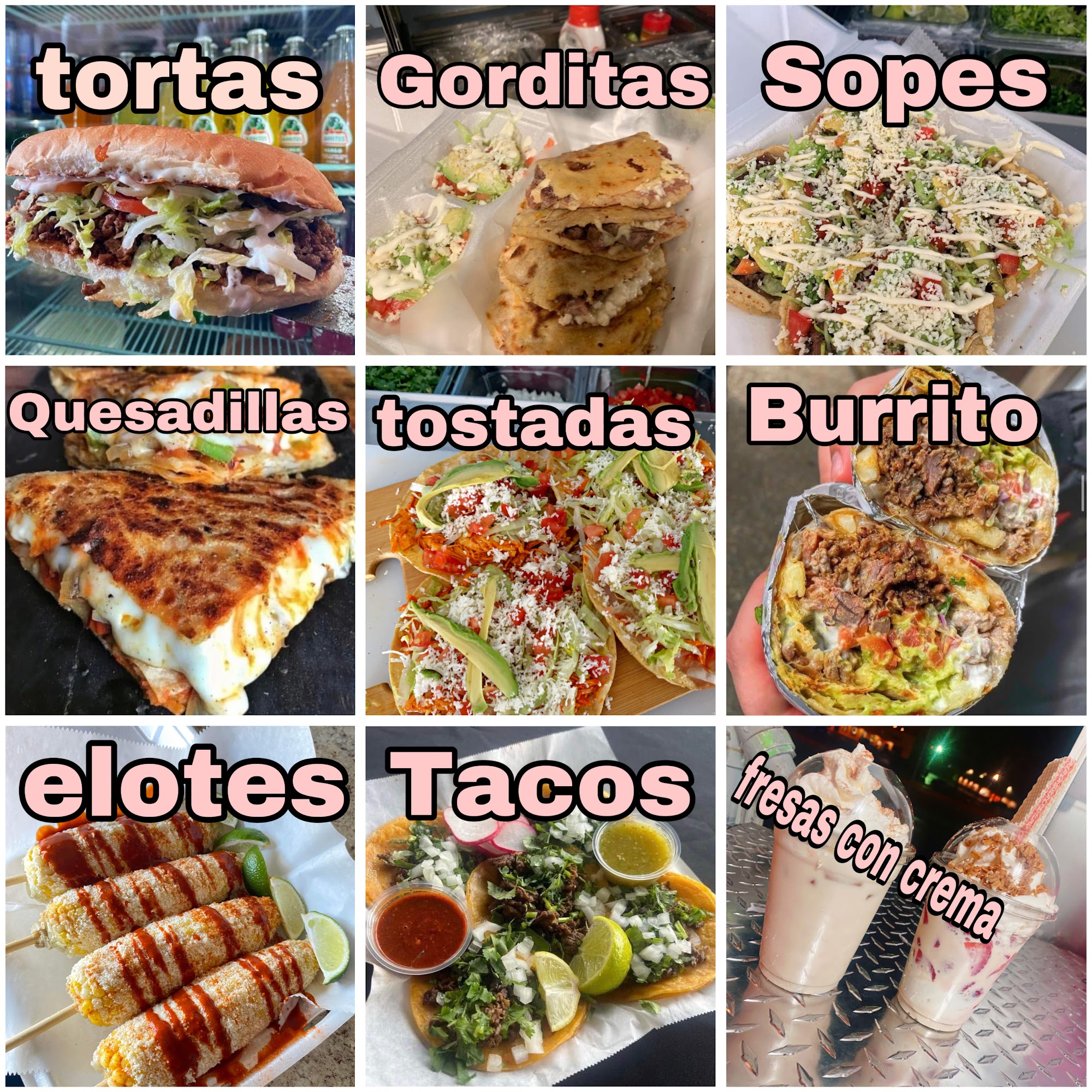 El sabor latino llc Menu