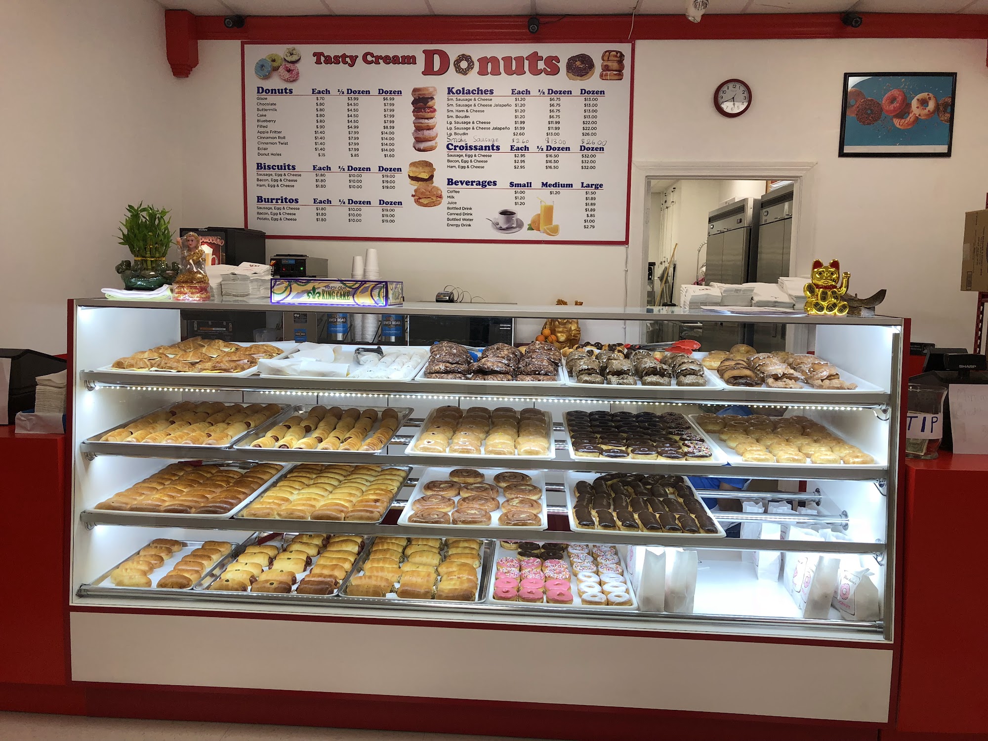 Tasty cream donuts Menu