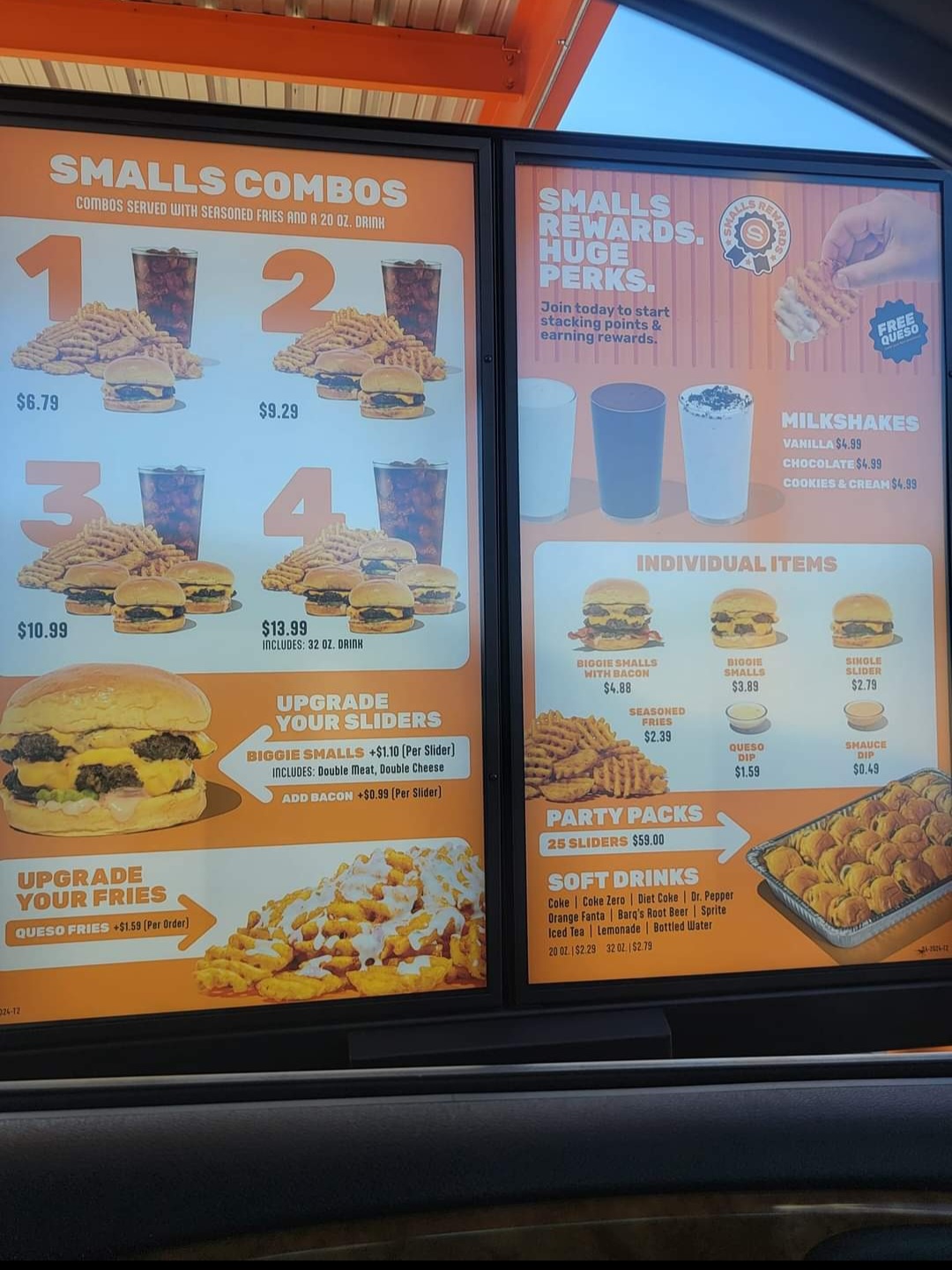 Smalls Sliders Menu