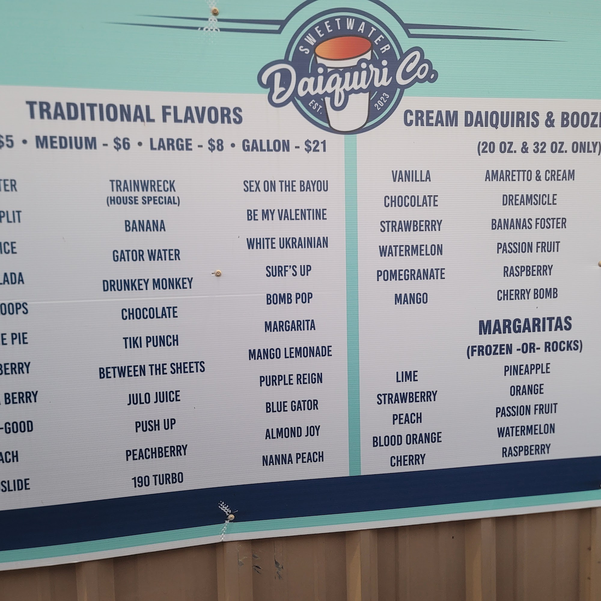 Sweetwater Daiquiri Co. 7301 W St Bernard Hwy, Arabi