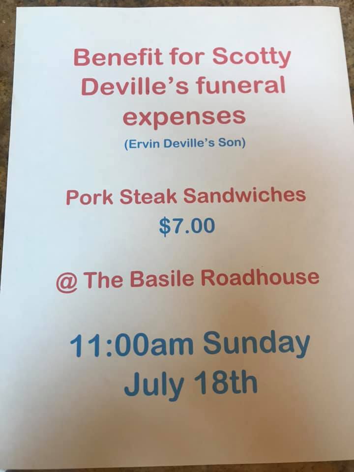 Basile Roadhouse Menu