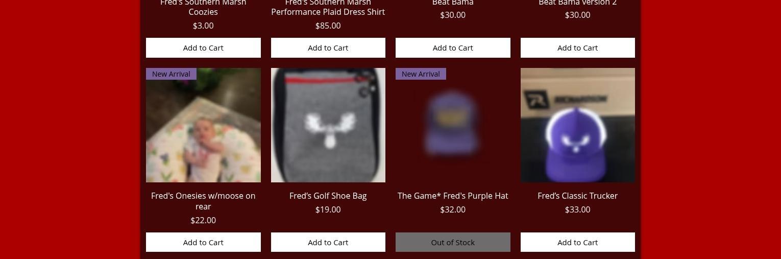 Fred's Bar & Grill Menu
