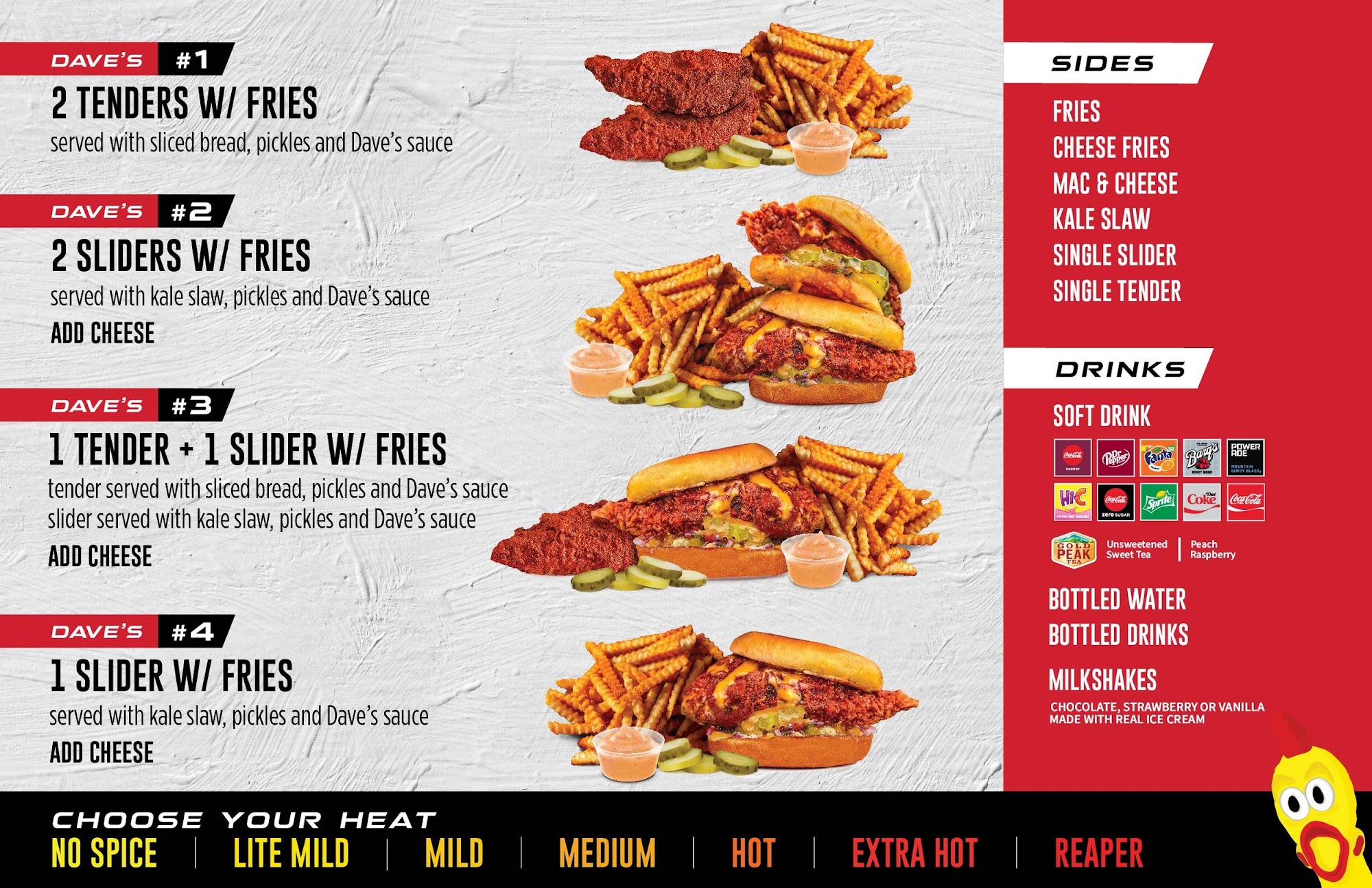 Dave's Hot Chicken Menu