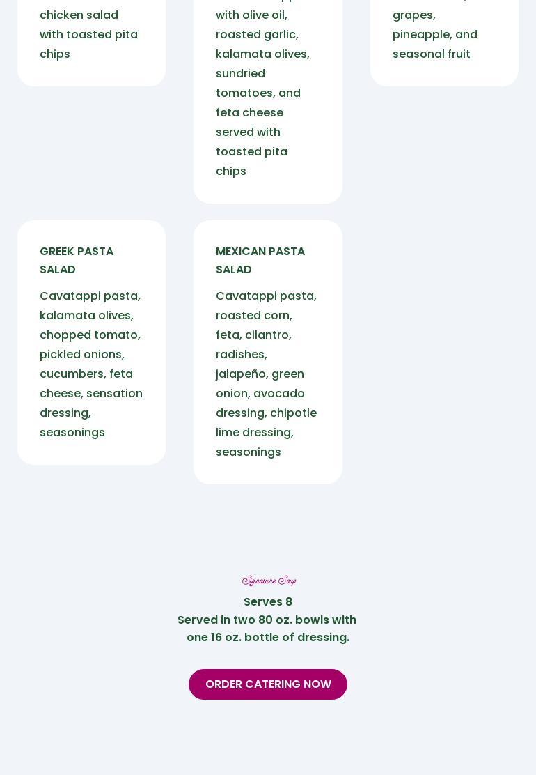 The Salad Station Menu