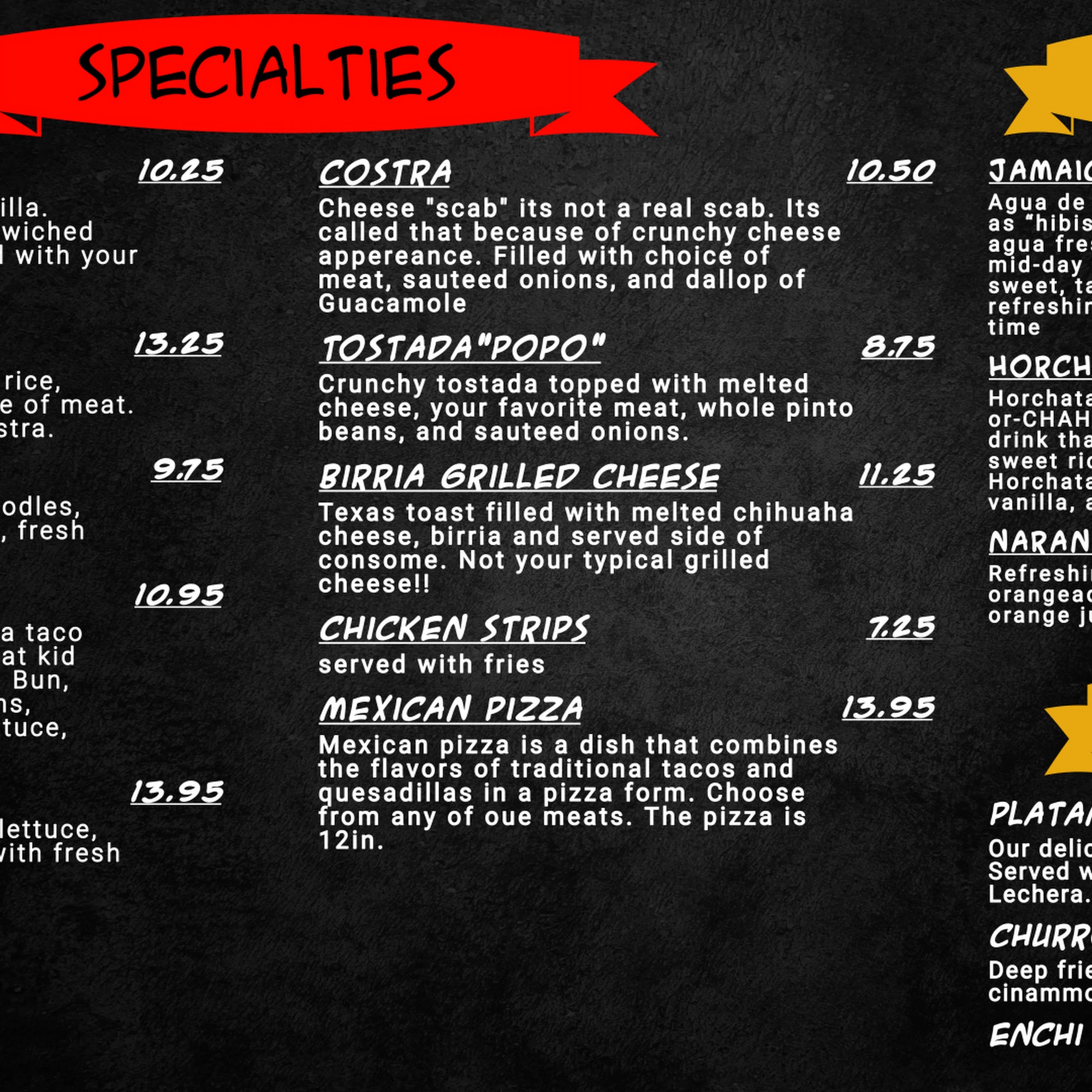 Pacos Tacos (Covington) Menu