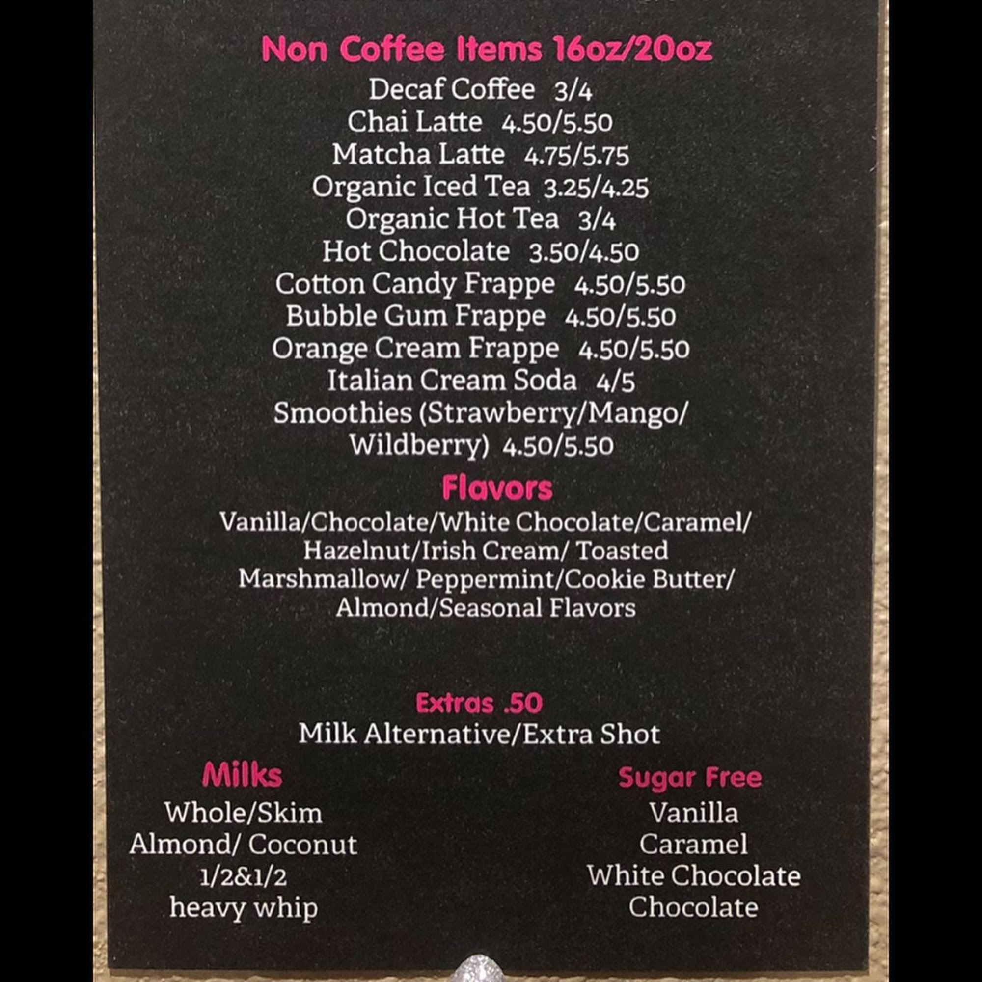 Espresso Geaux Menu