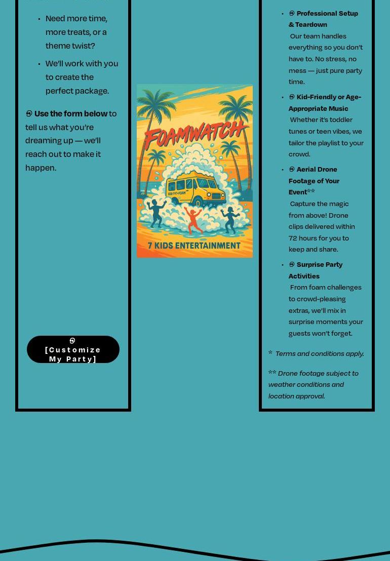 Seven Kids Ice Cream Menu