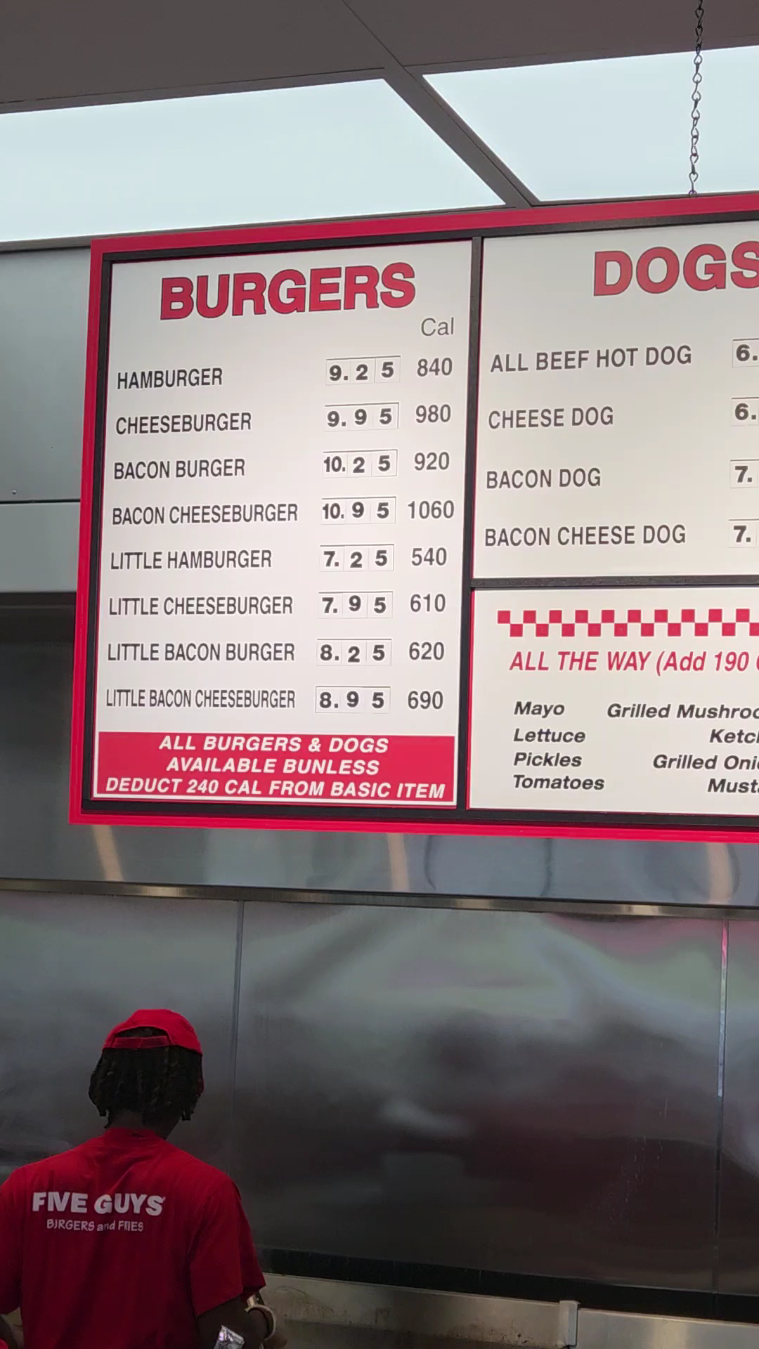 Five Guys Menu