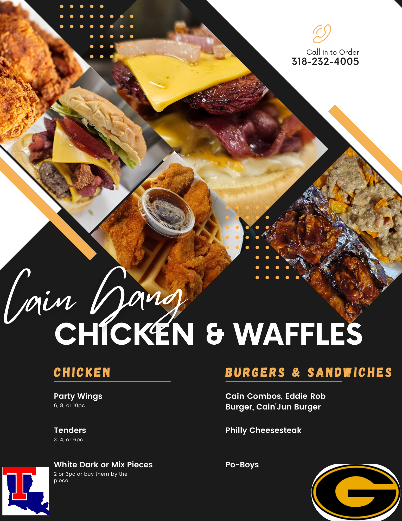 Cain Gang Chicken & Waffle Menu