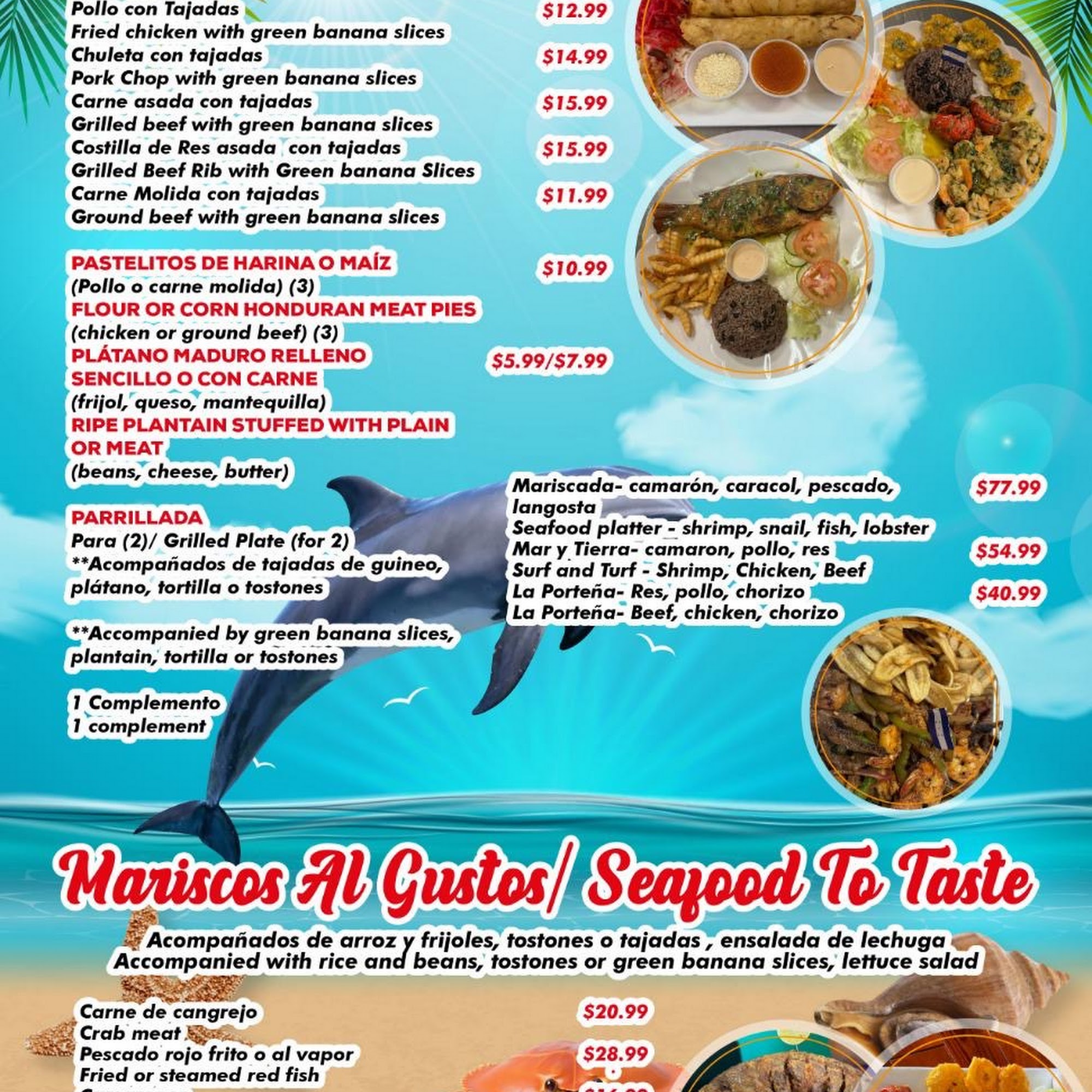 Sabores del Puerto Menu