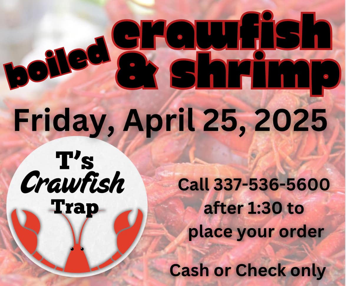 T's Crawfish Trap Menu