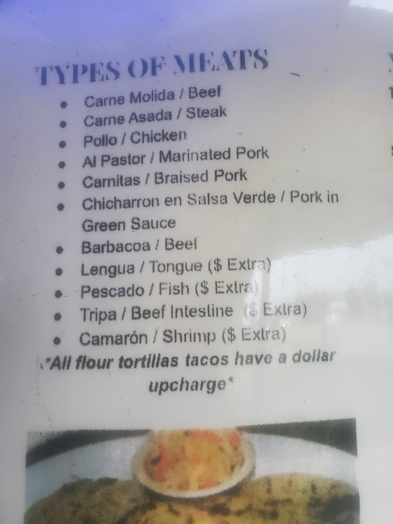 Antojitos lolita Menu