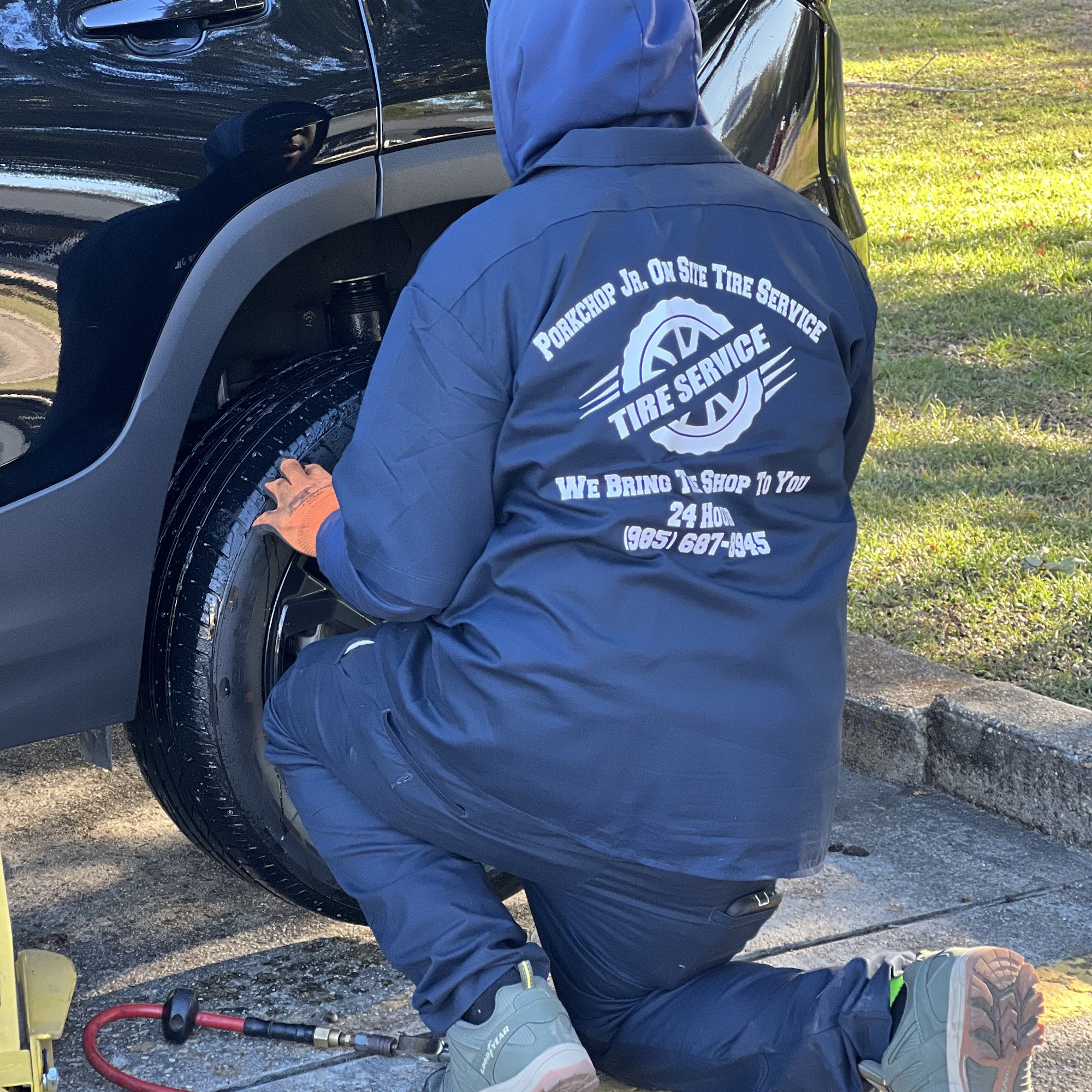 Porkchop Jr. On site tire service Hammond