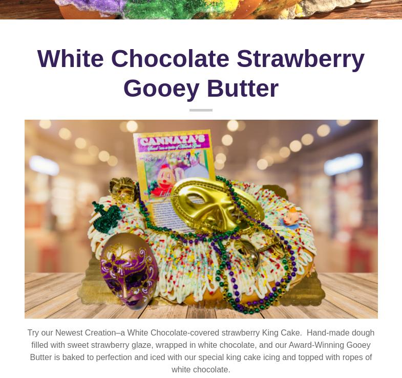 Cannata's King Cakes Menu