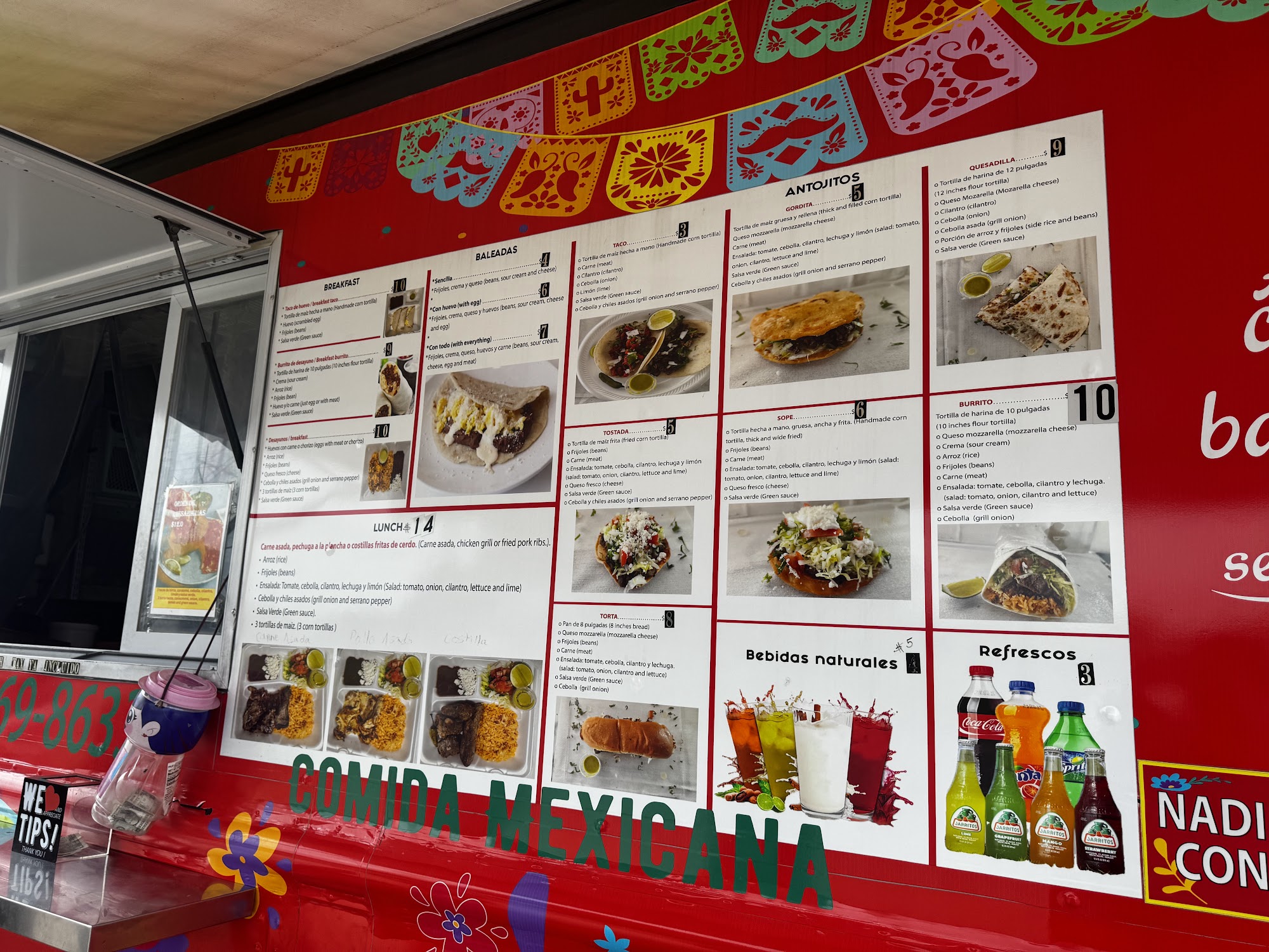 Taqueria Mi frida Menu