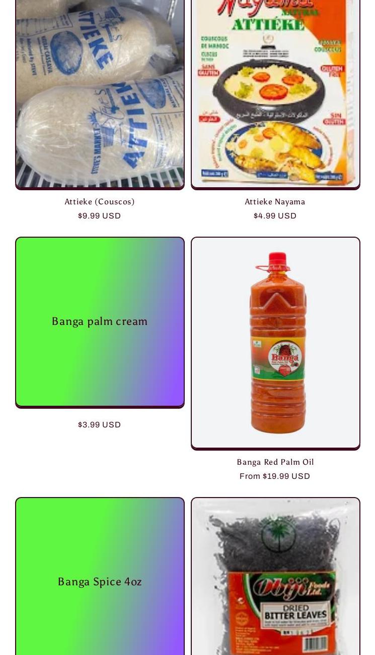 Asher African Market Menu