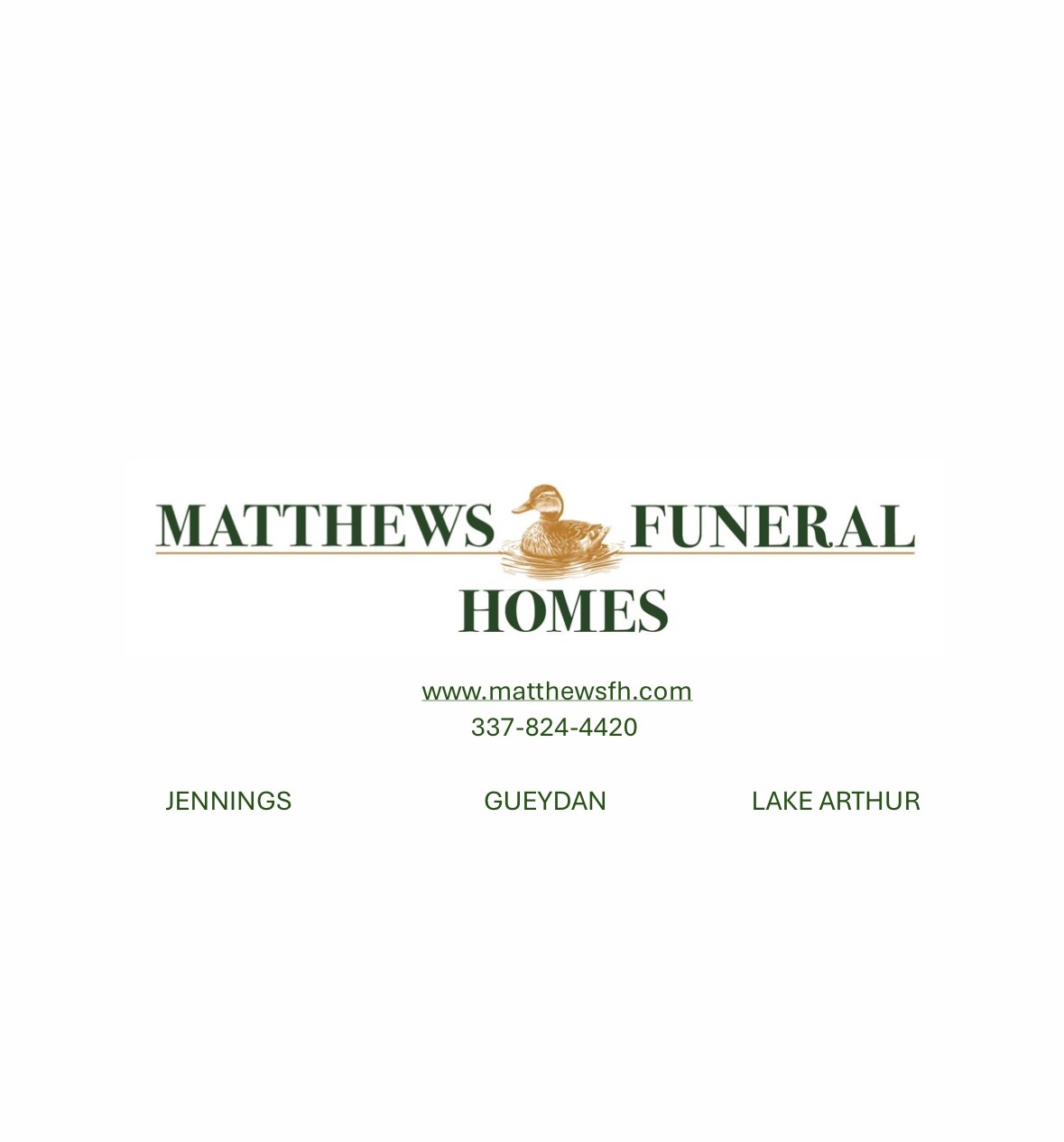 Matthews Funeral Home Jennings