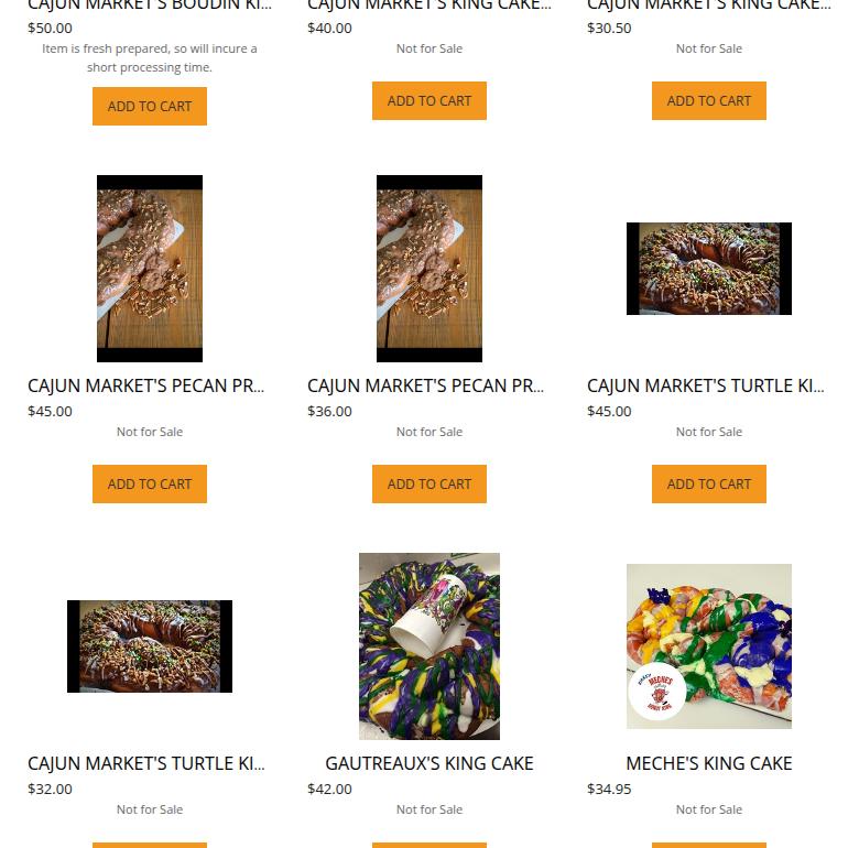 Cajun Yum Yum Menu