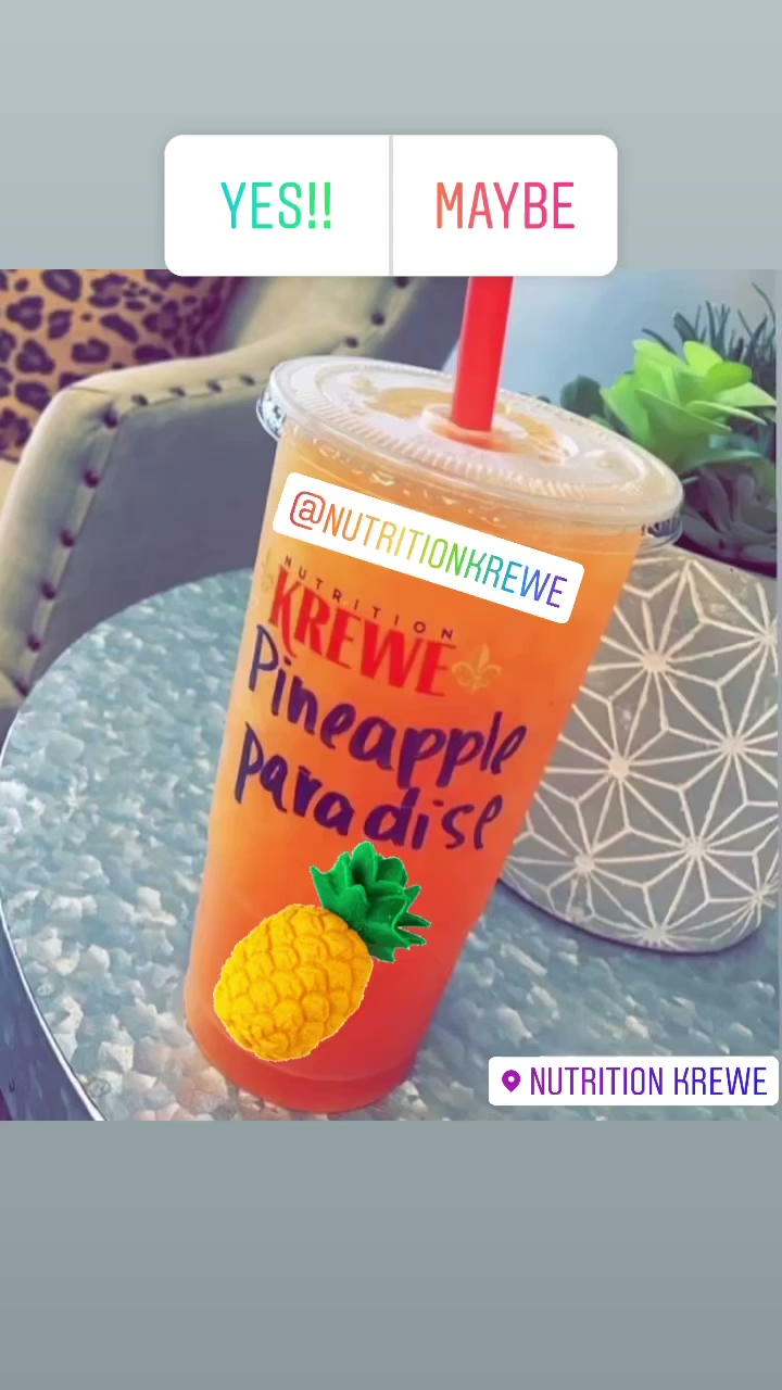 Nutrition Krewe Menu