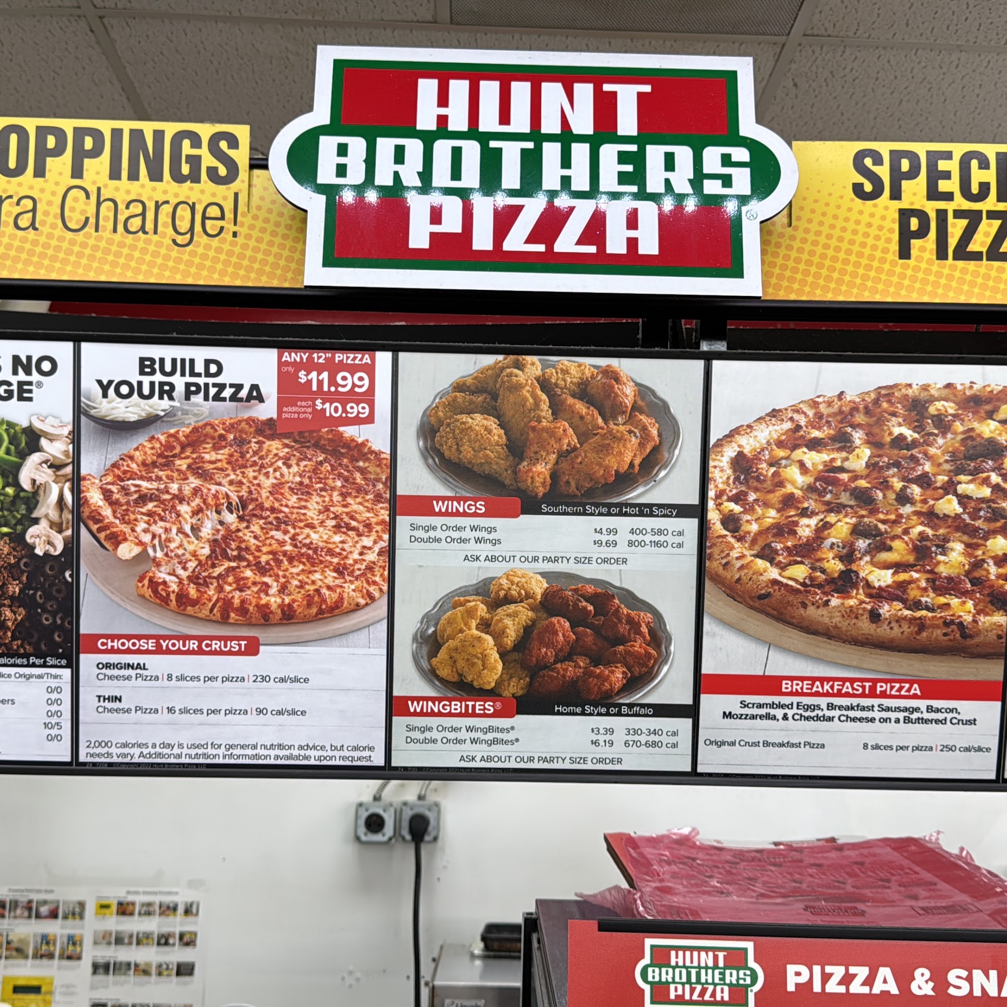 Hunt Brothers Pizza (Raceway) Menu