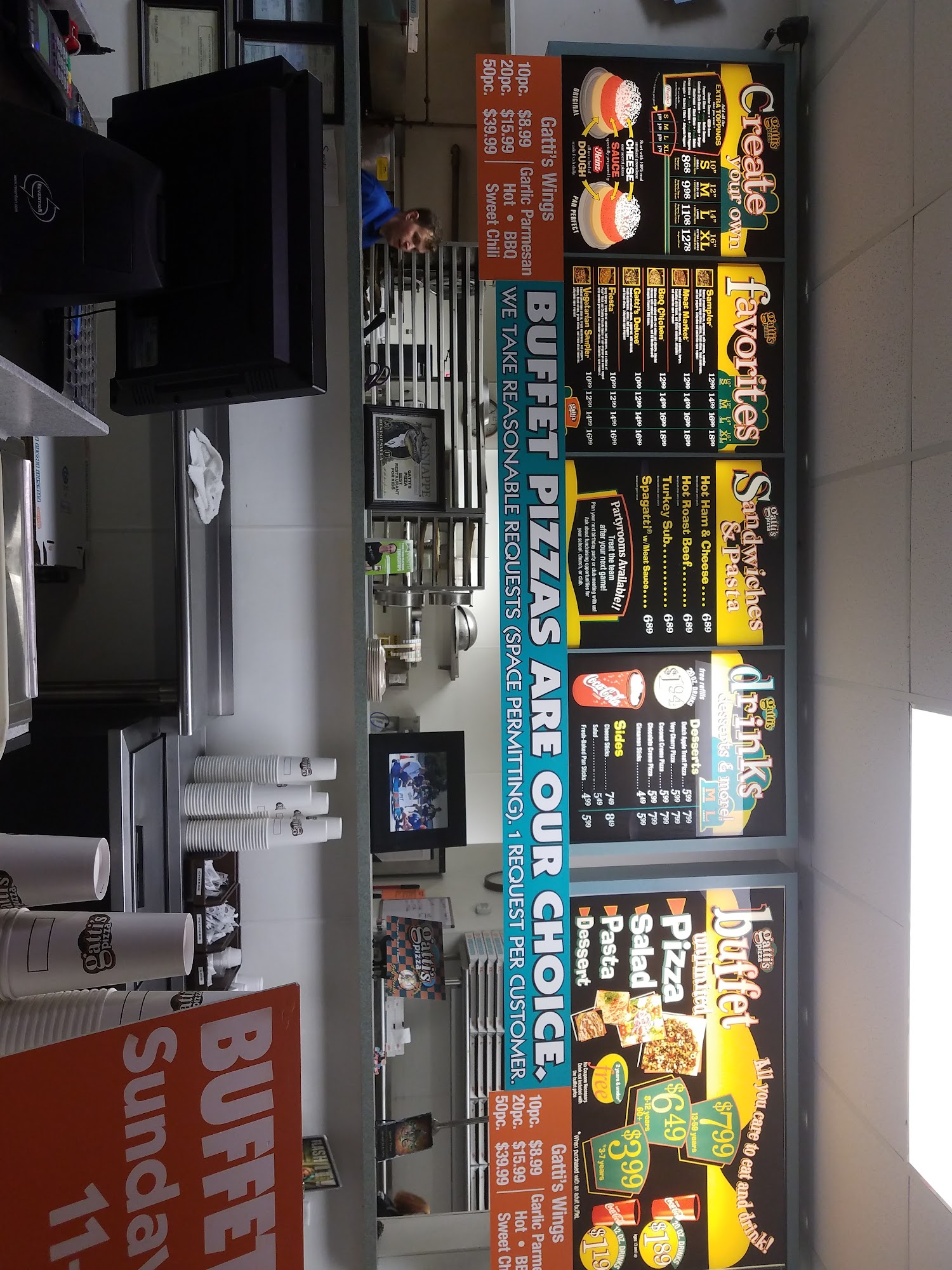 Mr Gatti's Pizza Menu