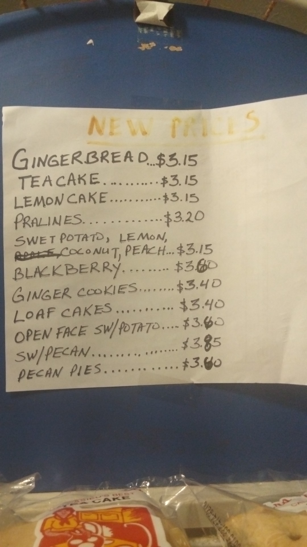 Mrs. Johnnie's Gingerbread House Menu