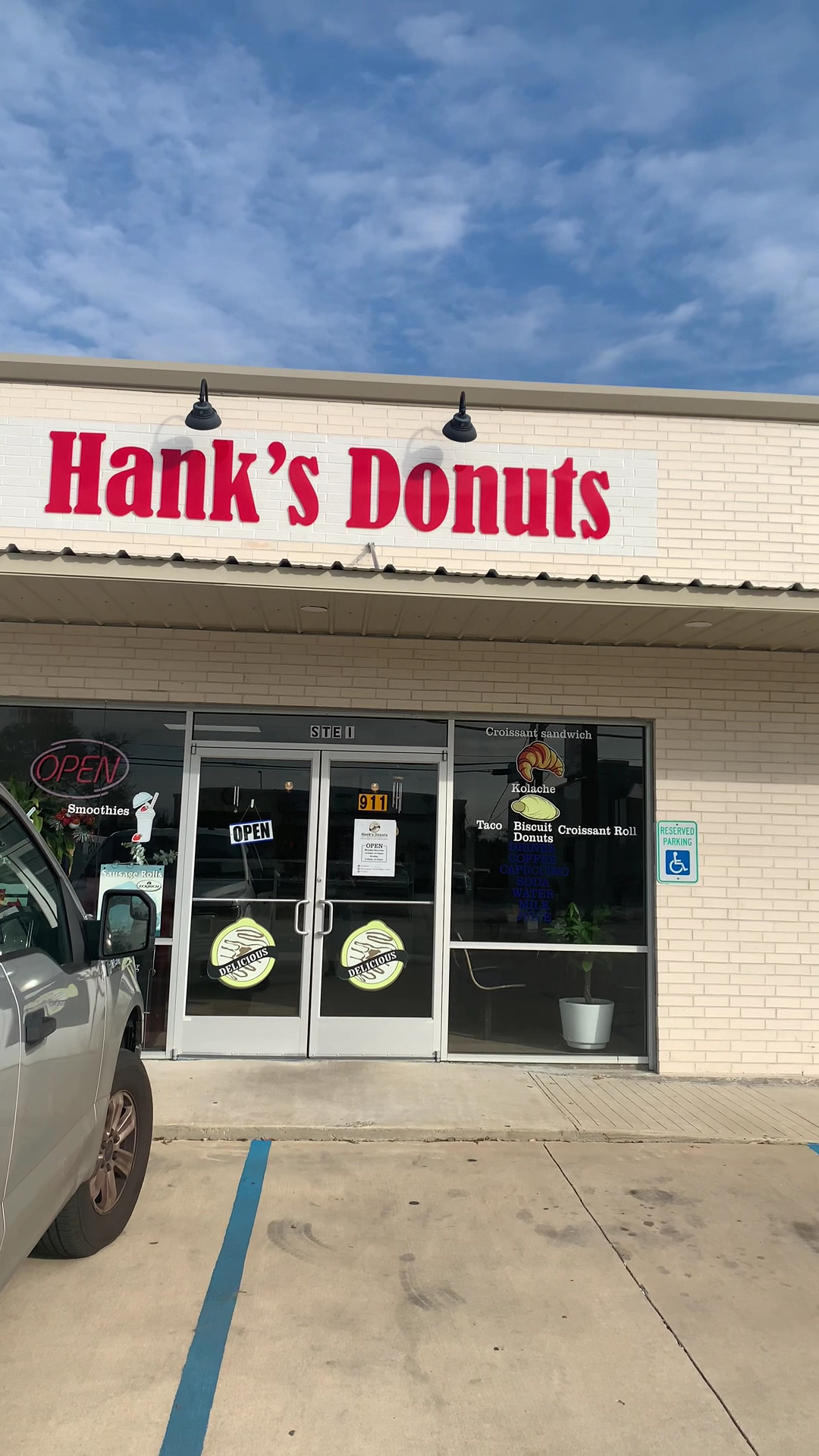 Hank's Donuts Menu