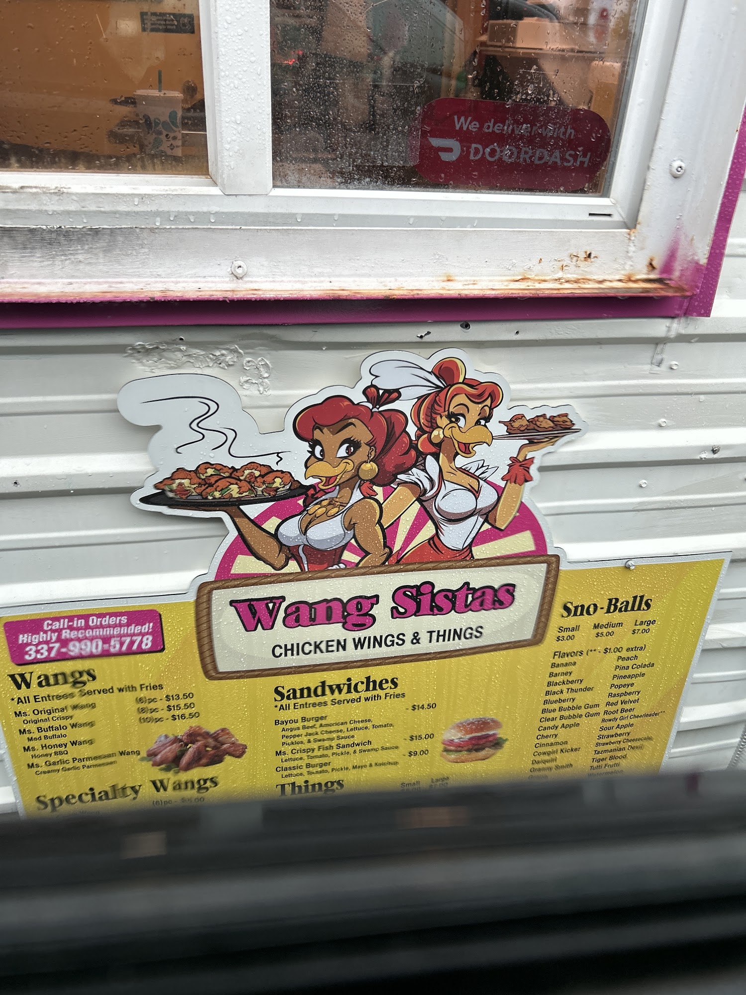 Wang Sistas Menu