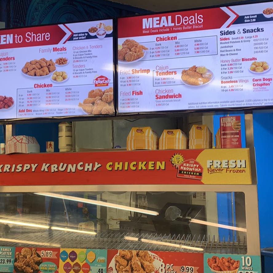 Krispy Krunchy Chicken Menu