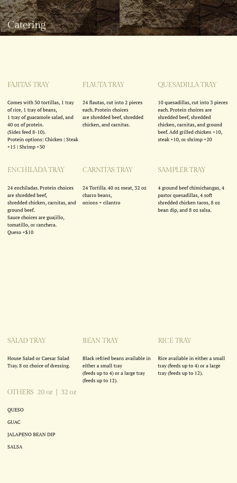 Habanero's Mandeville Menu