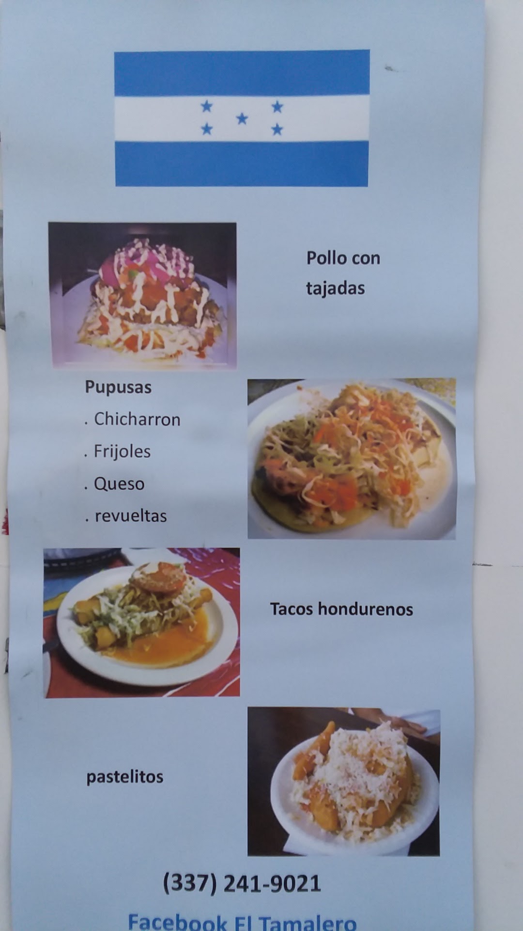 Taqueria El Tamalero Menu