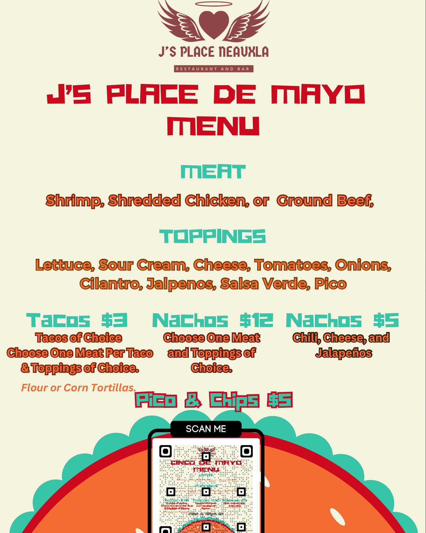 J place neauxla Menu