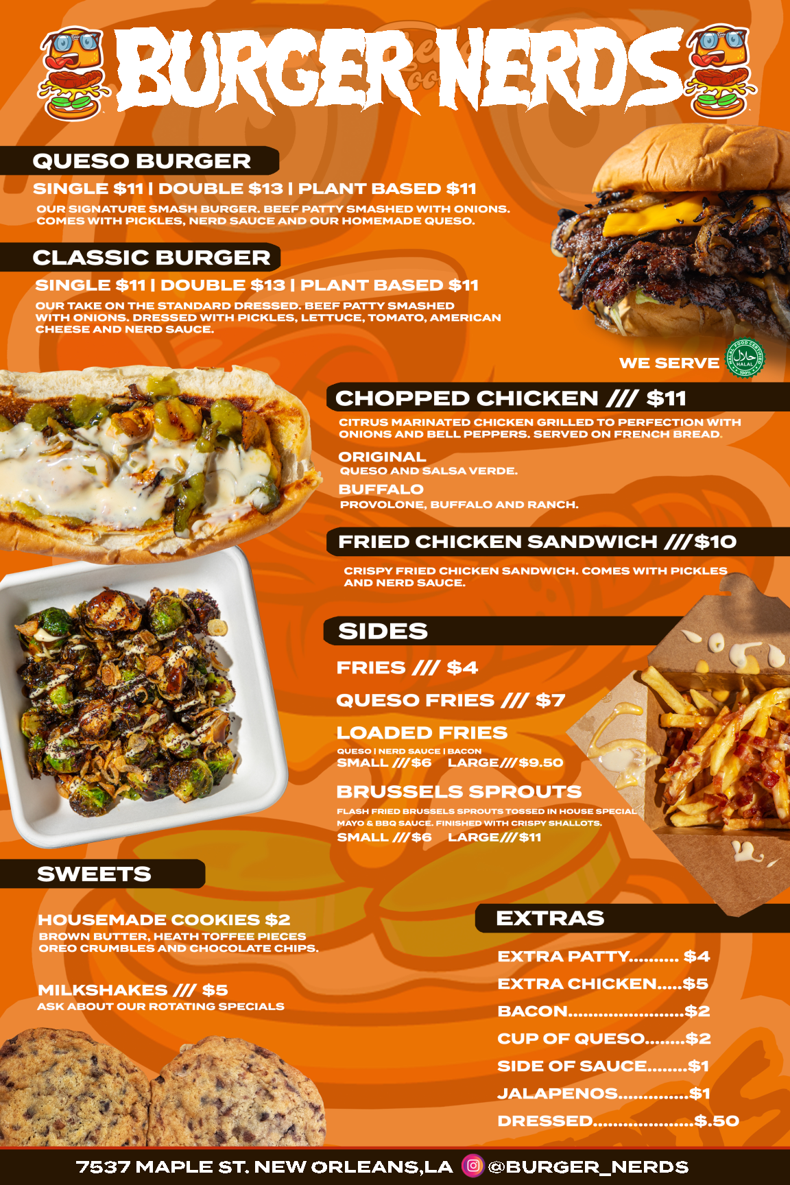Burger Nerds Menu
