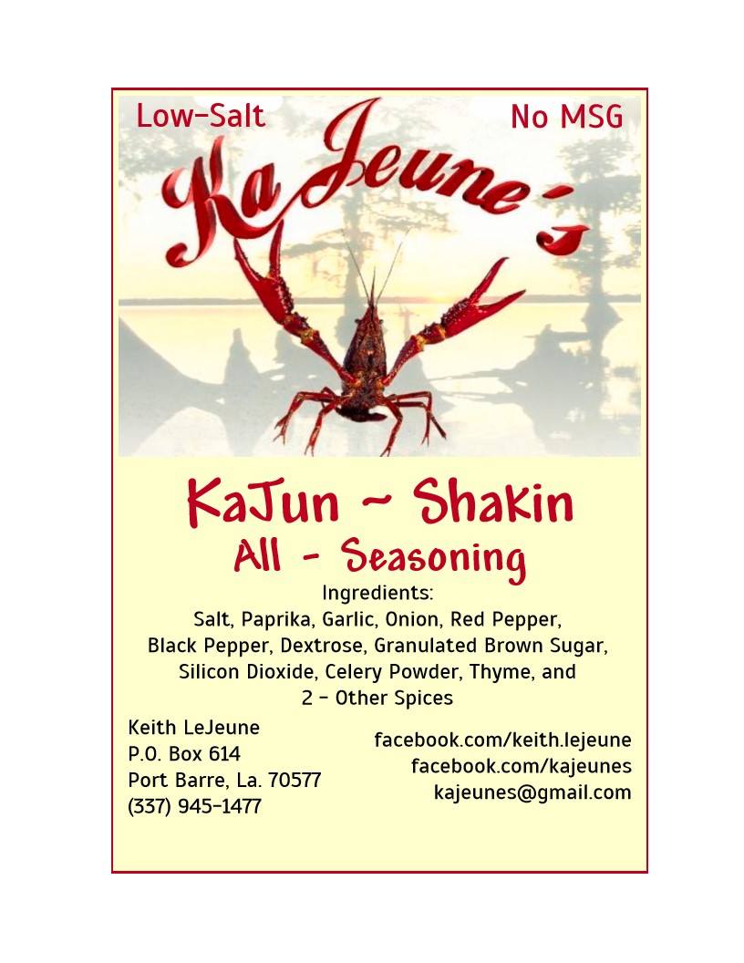 Kajeune's Diner Menu