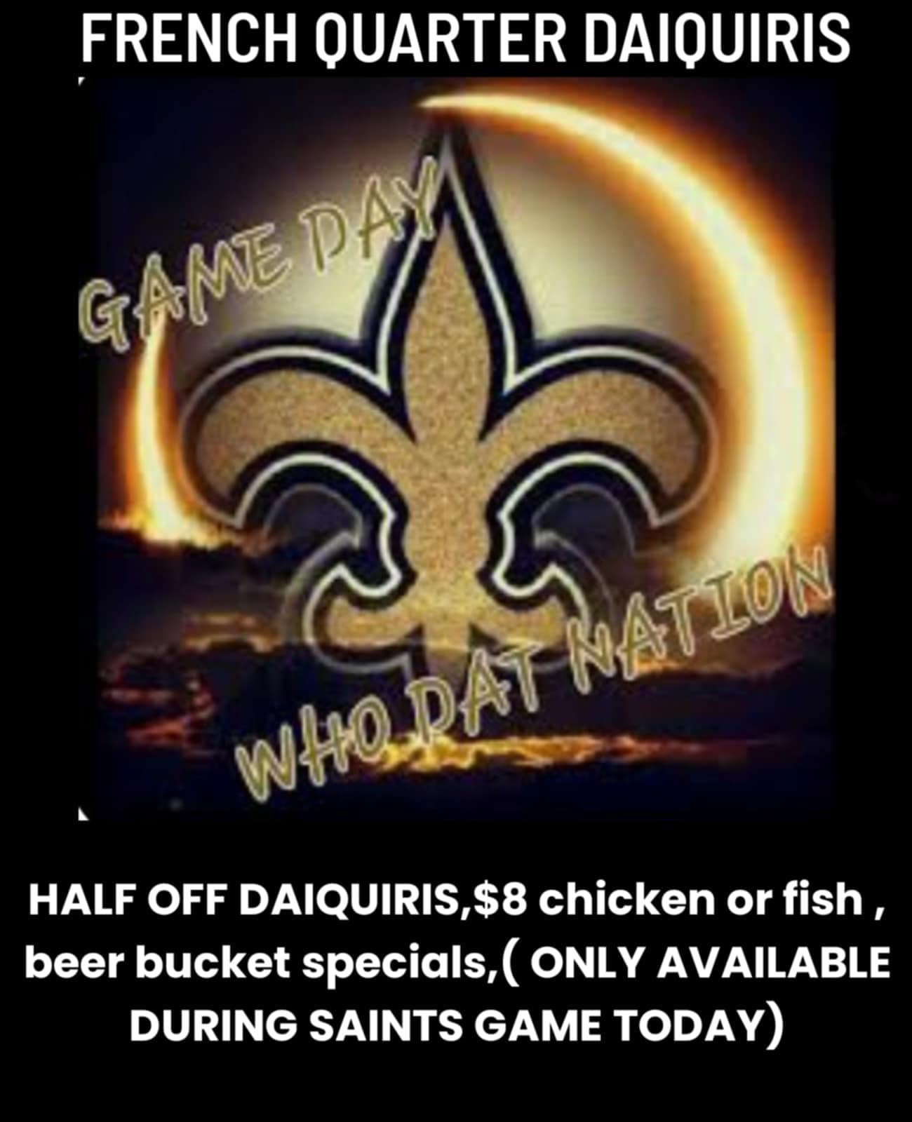 French Quarter Bar & Daiquiris Menu