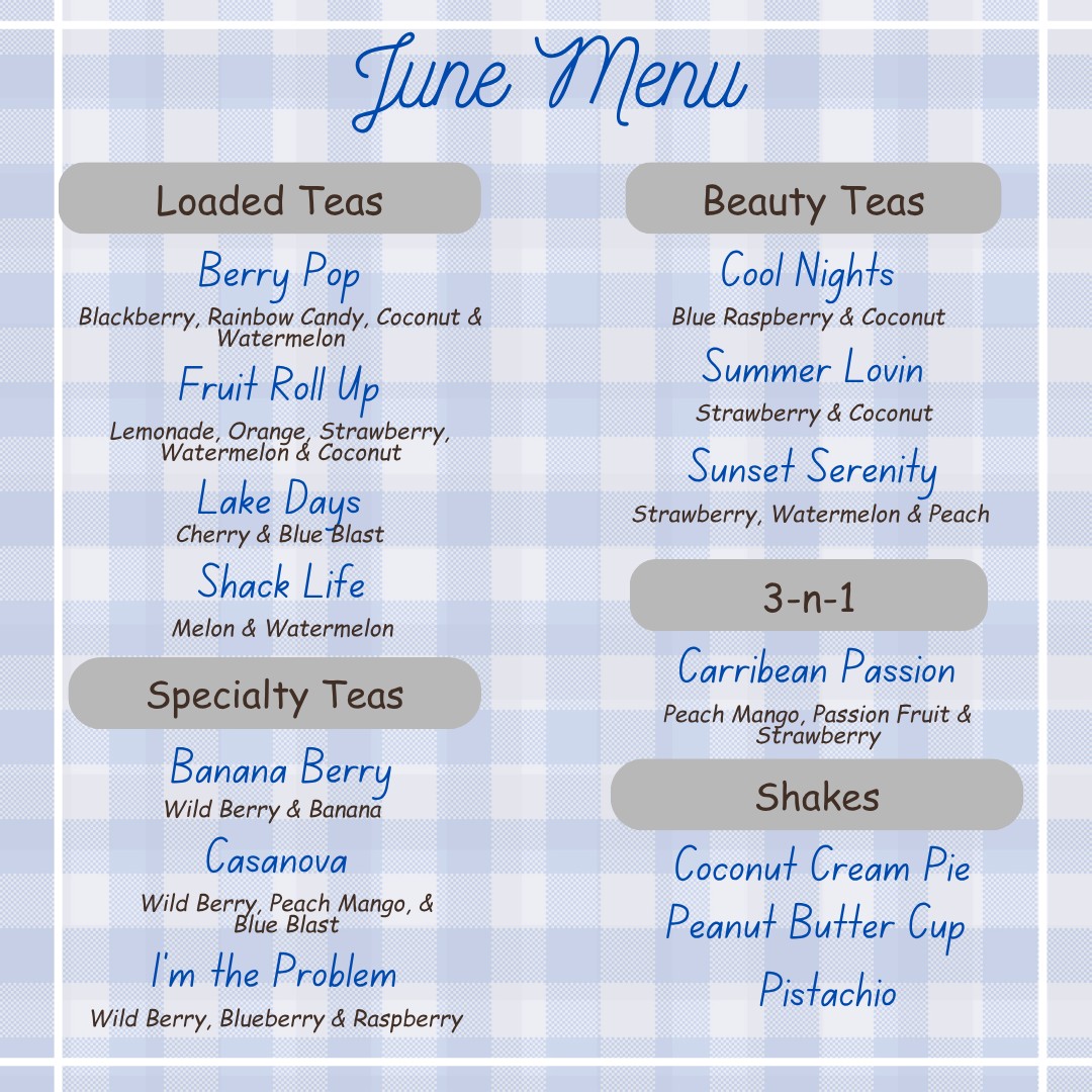 Black & Gold Nutrition Menu