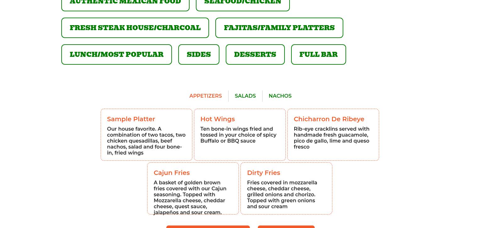 El Jarrito Fresh Mex Menu