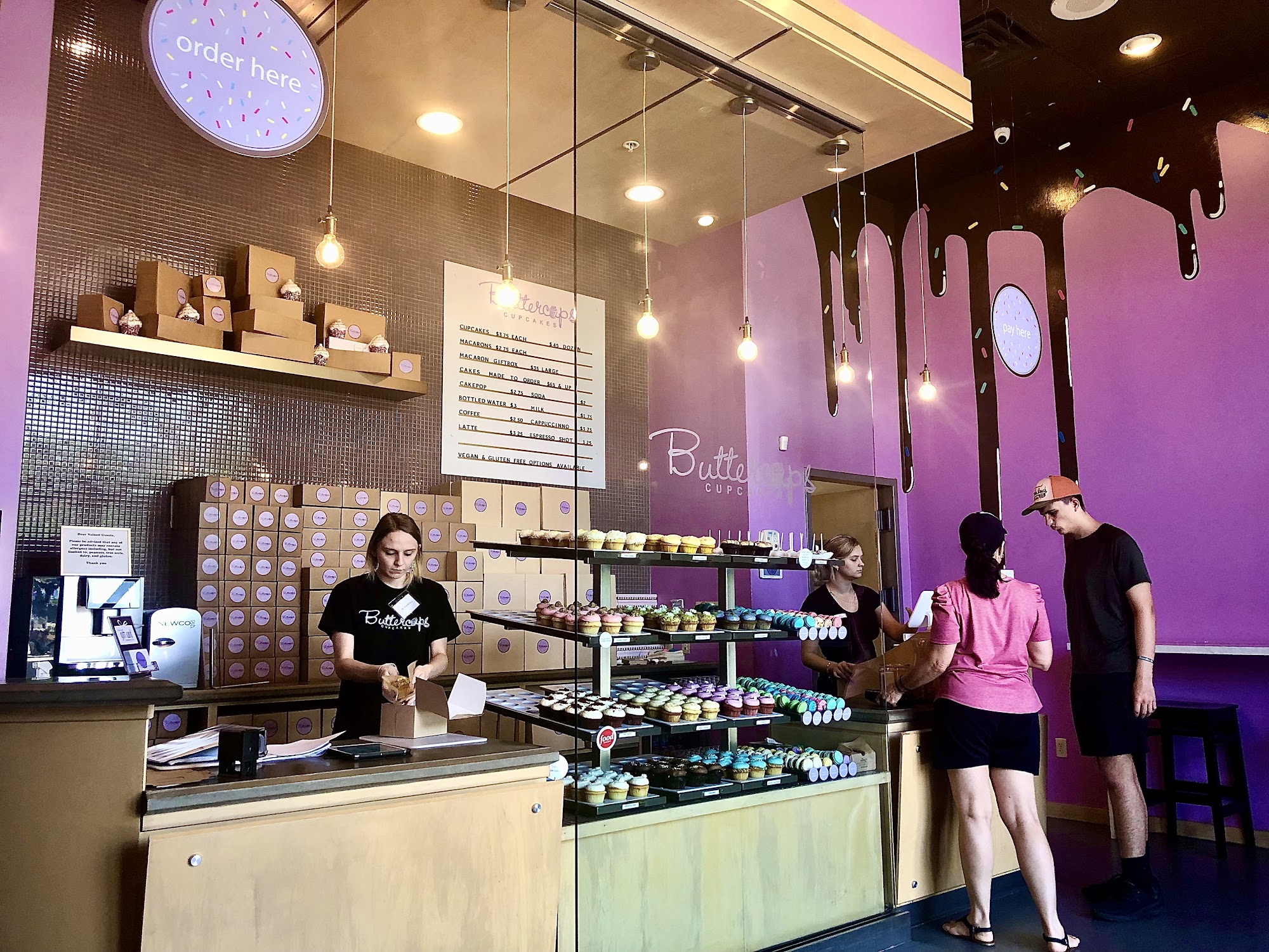 Buttercups Cupcakes Menu