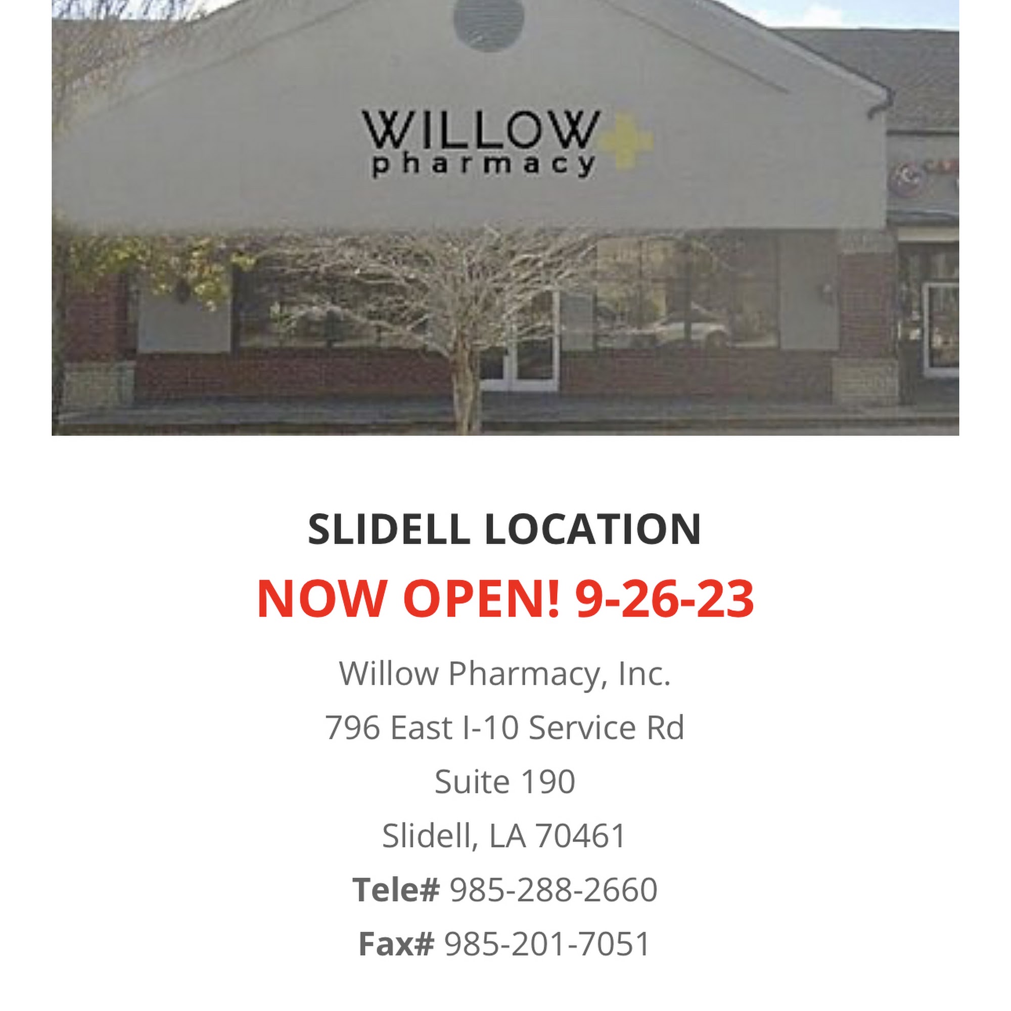 Willow Pharmacy, Inc. - SLIDELL - Louisiana Medical Marijuana Southeast Region 9 / CBD Retailer Slidell