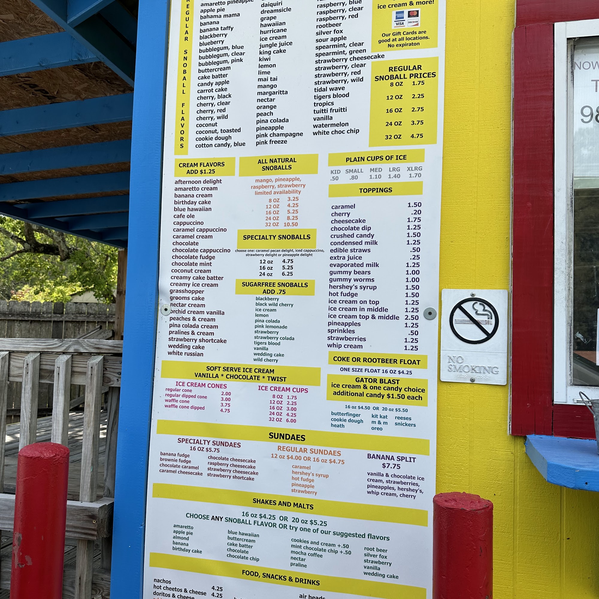 Southern Delights, LLC Menu