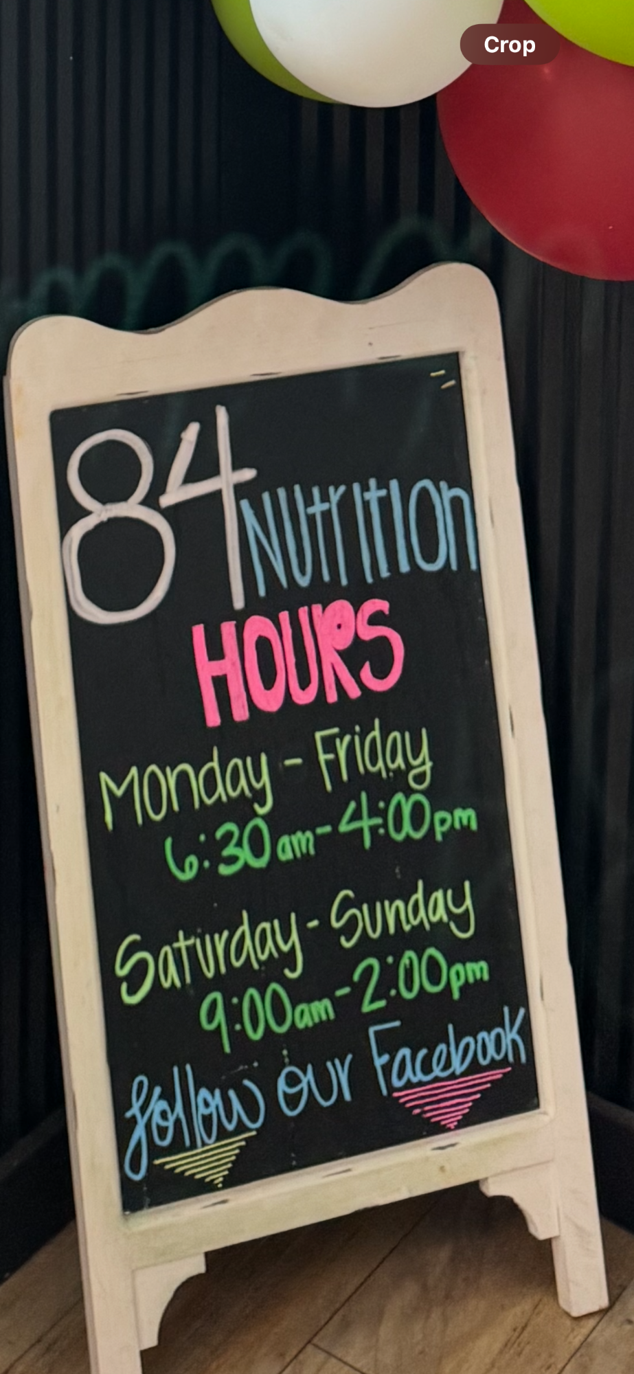 84 Nutriton Menu