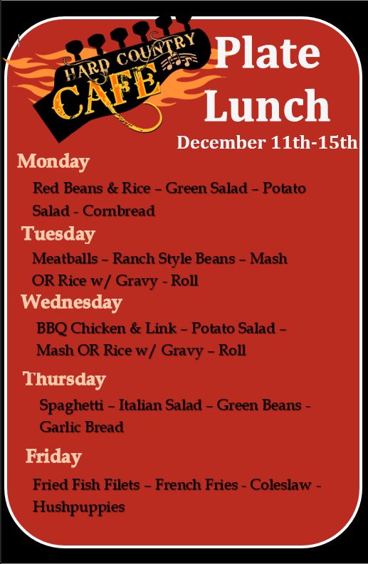 Lucky Longhorn Casino Menu