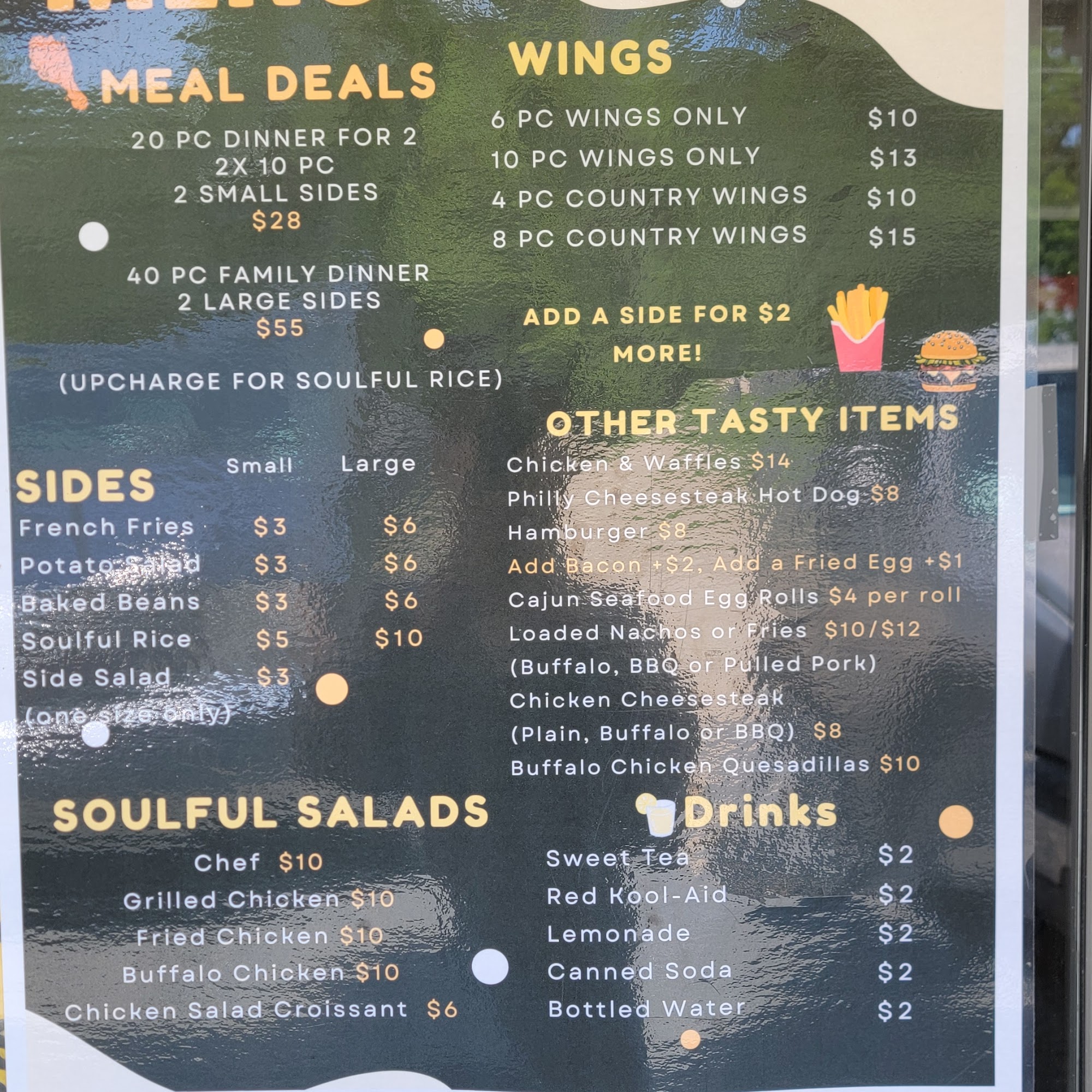 Soulful Wings Menu