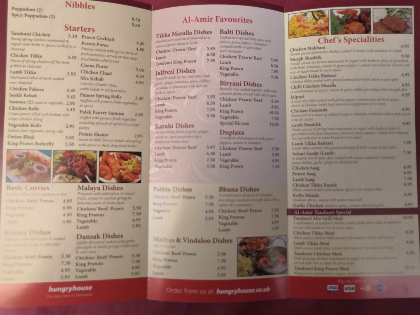 Al Amir • Spicy and delicious Indian cuisine Menu