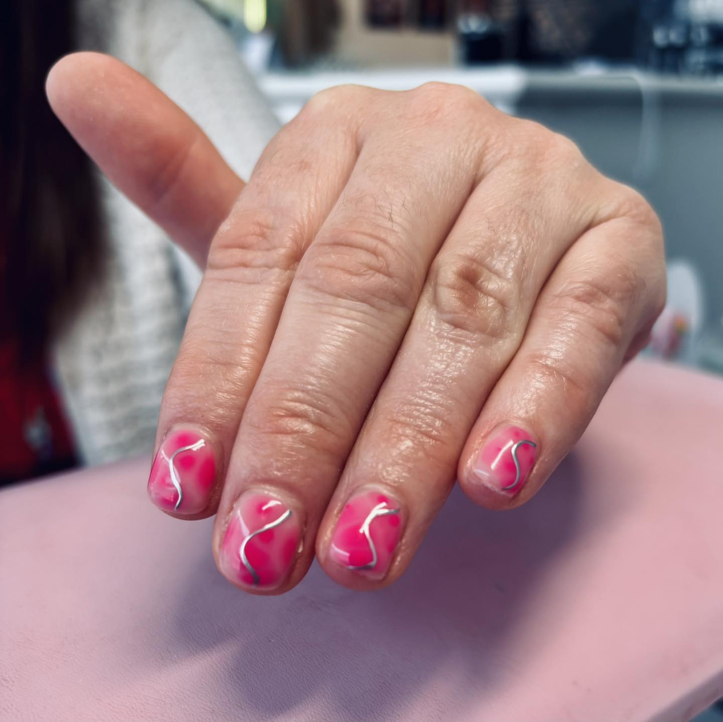Pink Bubble Nails and Beauty