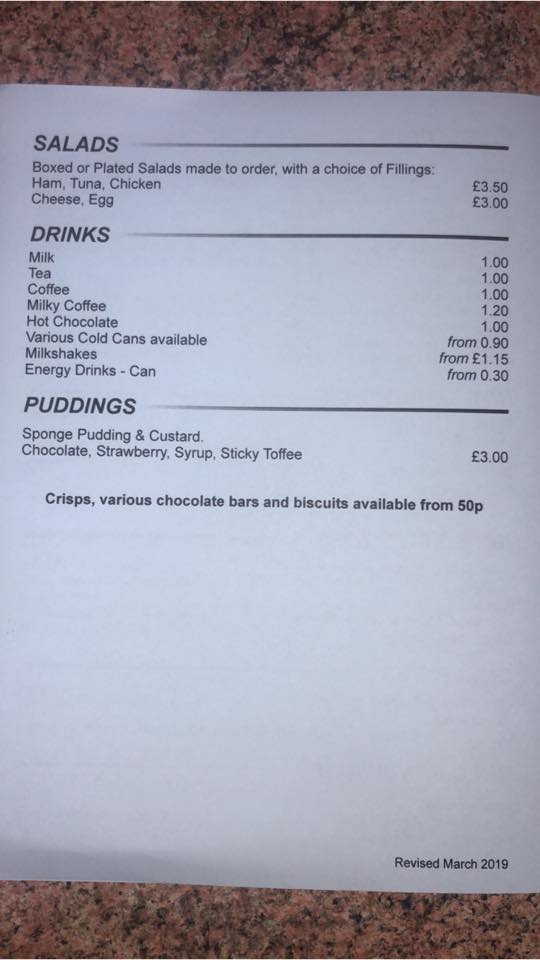 South Park Cafe Menu