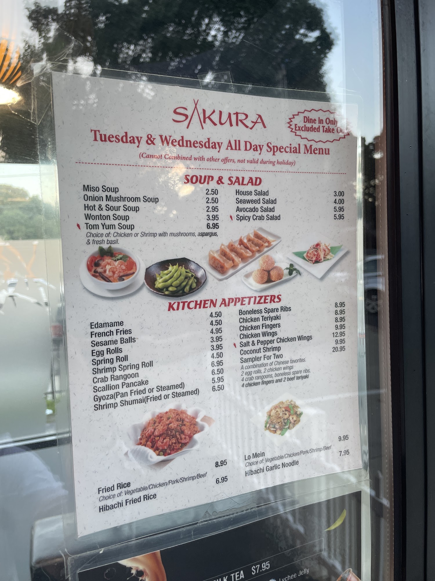 Sakura hibachi sushi Menu