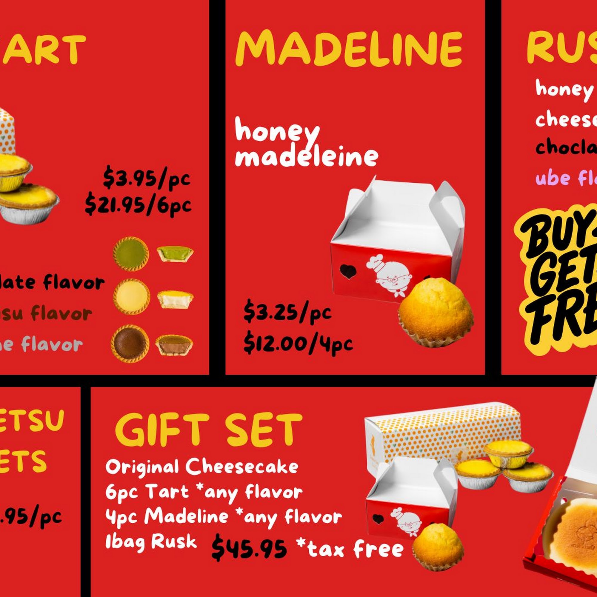 UNCLE TETSU Menu