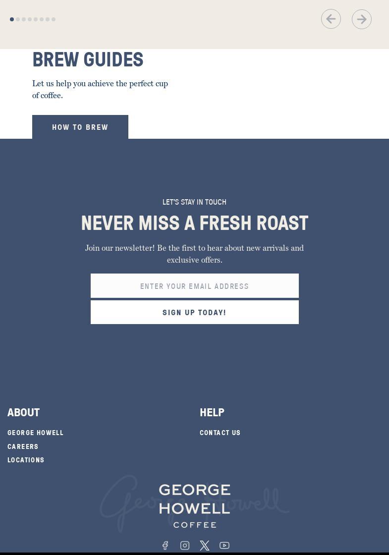 George Howell Coffee Menu